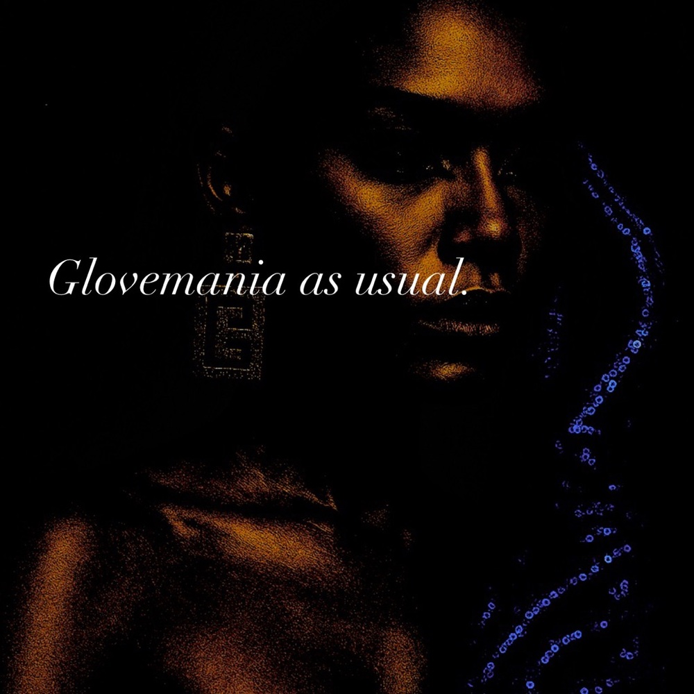 The Kaylonn Blue Sequin Opera Glove - Picture 3 of 5